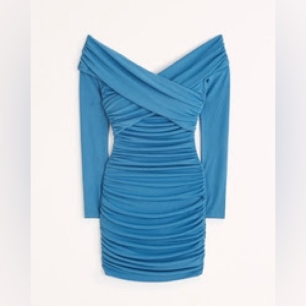 Abercrombie Ruched off the shoulder dress